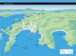 Halfmoon Bay, Oban map
